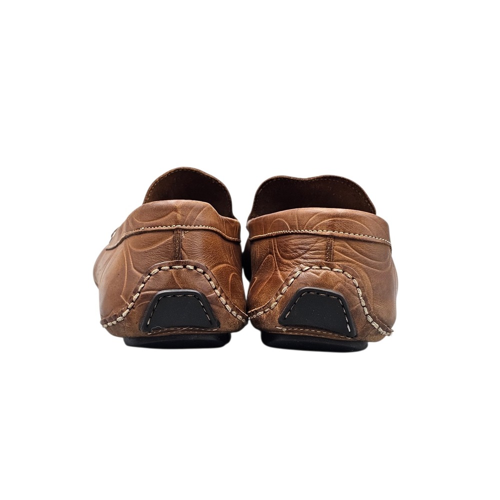 Coach Men's Size 10.5 D US Evan Brown Logo Embossed Driving Loafers Shoes READ - Picture 4 of 8